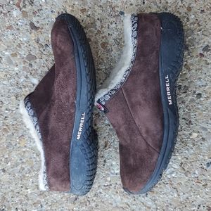 Merrell Encore Chill Slide Lined Clog Brown Kids Youth 4